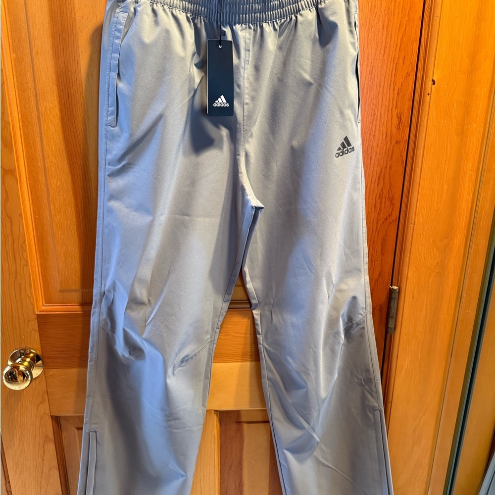 NWT Adidas Golf Silver Track Waterproof Rain Pants Youth Boys XL
